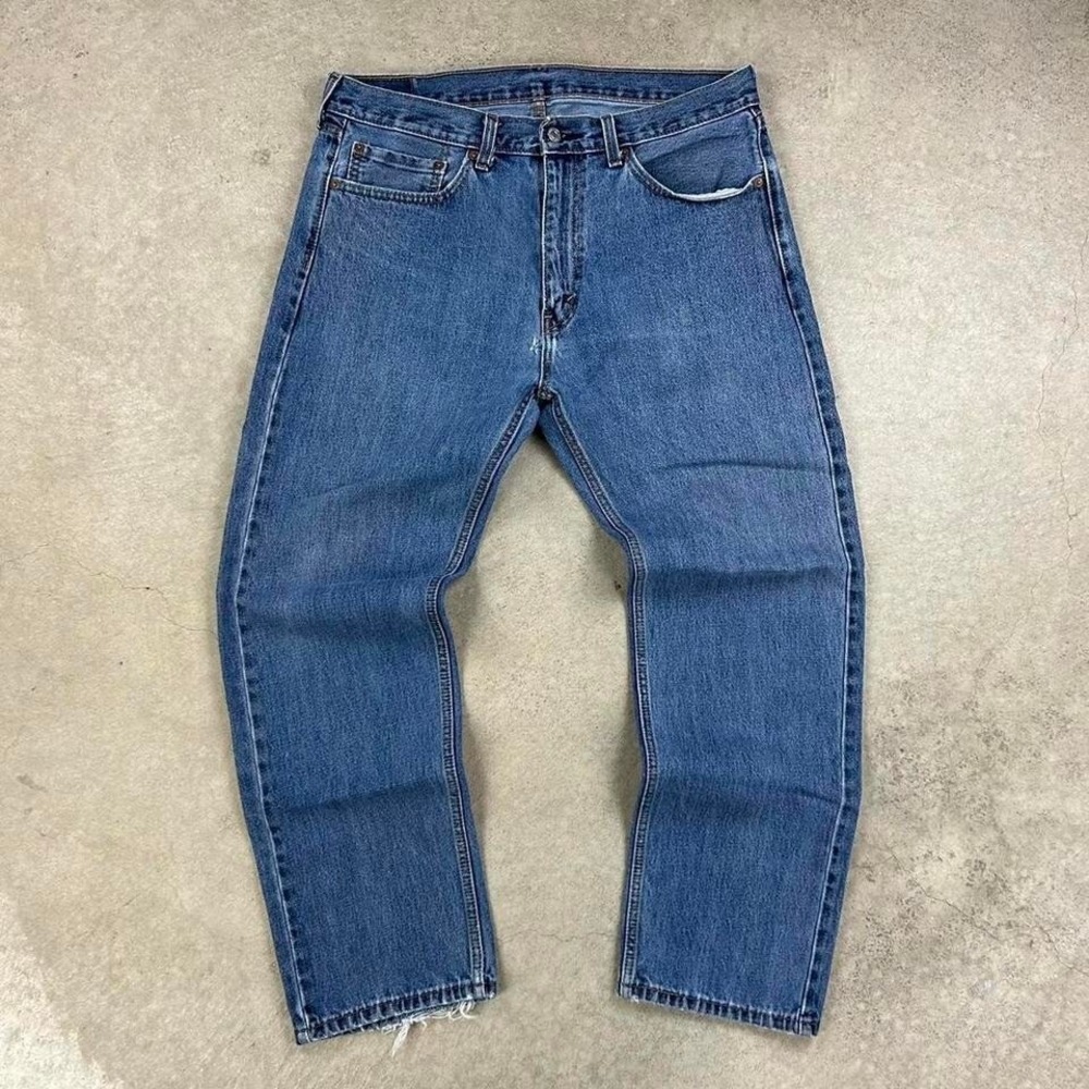 Levis 505 Jeans Size 36x30 Blue Medium Wash Denim Regular Fit Straight Leg